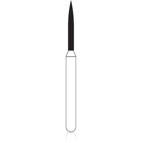 NTI Diamond Bur, FG, Flame, # M862, 0.9 mm Diameter, 8.0 mm Length, Medium Grit, Gray Ring, 5/Pk, M862-009 thumbnail 5