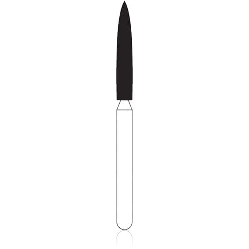 NTI Diamond Bur FG Medium Flame #M863-016, 1.6 mm Diameter, 10.0 mm Length, 5/Pack thumbnail 4
