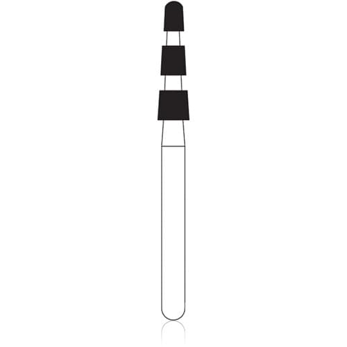 NTI Diamond Bur, Medium Grit, Depth Marker Taper, Friction Grip, 0.4mm Depth Marker, 5/Pack, M868A-021 thumbnail 2