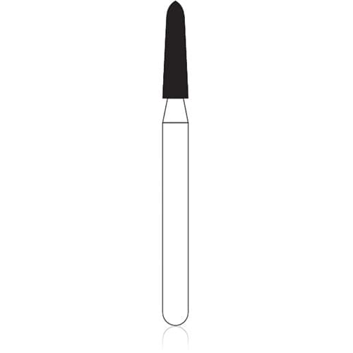 NTI FG Diamond Bur, Medium Grit, Curettage, Cone Bevel End, Friction Grip, #879K-016 (M879K-016), 1.6 mm Diameter, 10.0 mm Length, 5/Pack thumbnail 4