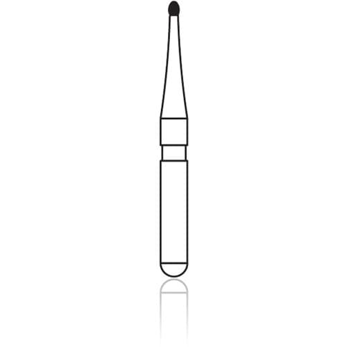 NTI nano/prep Diamond Bur, FG, Fine, Blue, Round, #379, 0.9 mm Diameter, 1.0 mm Length, 5/Pkg, N379-009 thumbnail 3