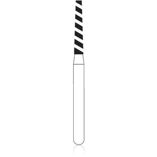NTI Turbo Diamond Bur, Super Coarse, FG, Flat End Taper, #SC848-T-014, 1.4 mm Diameter, 10.0 mm Length, Black Ring, 5/Pk thumbnail 5