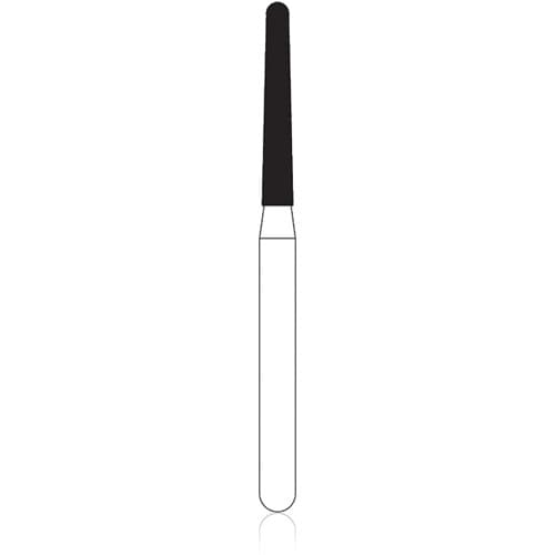 NTI FG Diamond Bur, Super Coarse, Long Round End Taper, #856L-014 (1.4 mm Diameter, 9.0 mm Length), Gold Pack, 50/Pack, SC856L-014G thumbnail 3
