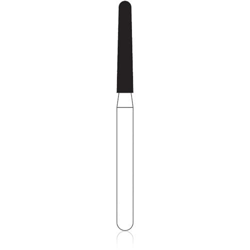 NTI FG Diamond Bur, Super Coarse, Long Round End Taper, #856L-016, 1.6 mm Diameter, 9.0 mm Length, Friction Grip, 50/Pack, SC856L-016G thumbnail 4