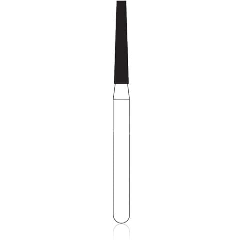 NTI Diamond Bur, FG, Super Coarse, Round End Cylinder, #880-014, 1.4 mm Diameter, 6.0 mm Length, Black Ring, 5/Pkg, SC880-014 thumbnail 5
