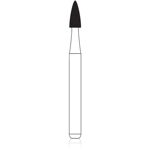 NTI Diamond Bur, FG, Super Fine, Flame Shape, #862-016, 1.6 mm Diameter, 8.0 mm Length, 5/Pkg thumbnail 4