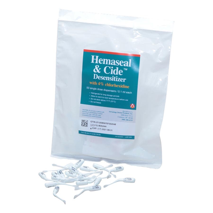 Hemaseal & Cide Desensitizer Unidose 0.1 mL Bulbs, 50/Box (Advantage Dental Products) thumbnail 4