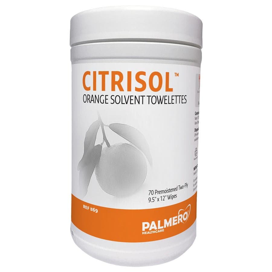 Citrisol Orange Solvent Towelettes, 9.5" x 12", 70/Canister thumbnail 3