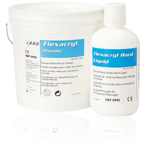 Lang Dental Flexacryl Hard Denture Repair Powder, Pink, 6 lb, 0950 - Flexacryl Hard Powder 6lb Pink 0950 - Image 1