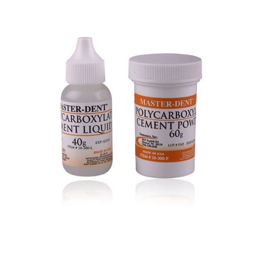 Master-Dent Polycarboxylate Cement, Self-Cure, Kit, 60g Powder/40ml Liquid, 10-300 thumbnail 3