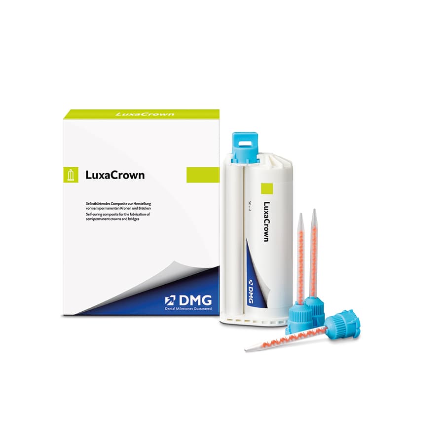 LuxaCrown Self-Curing Temporary Crown & Bridge Composite, Shade B1, 50 ml Cartridge with 15 Automix Tips, Ref 120974 thumbnail 12