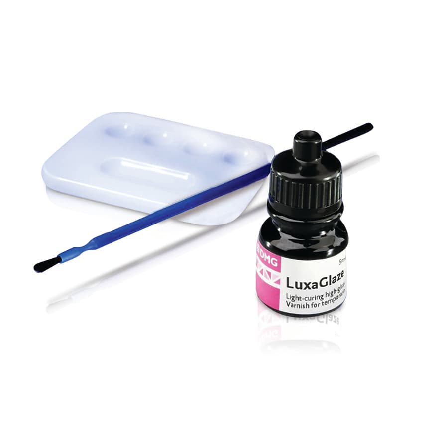 LuxaGlaze Light-Cured High-Gloss Varnish Kit, 5 ml Dropper Bottle, 25 Brushes, 1 Mixing Palette, 212075 thumbnail 13