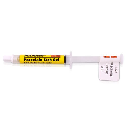 Pulpdent Porcelain Etch Gel, 9.6% Hydrofluoric Acid, Syringe Refill, 3 mL, Yellow, 1/Pk, PEG-3 thumbnail 15