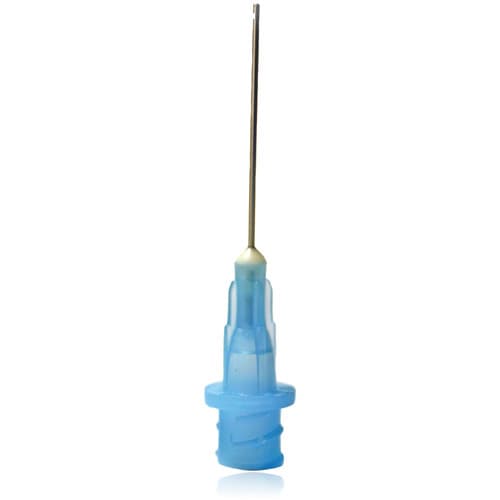 Vista Apex Secure-Lock Vista-Probe Irrigating Tips, 23 Gauge, Blue, 1" Bendable, Luer-Lock, 80/Pack, #314623 - Secure-Lock 23GA Blue Vista Probe Tips (80) - Image 1