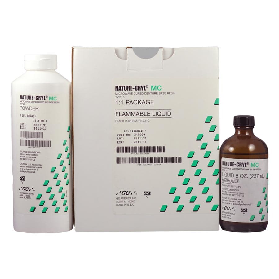 GC America Nature-Cryl MC Microwave-Cured Denture Base Resin Powder, COE Light Fibered+, 5 lb thumbnail 5