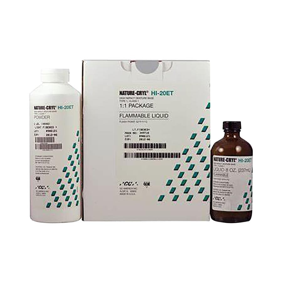Nature-Cryl HI-20ET Ultra High Impact Heat Cured Denture Resin, COE-LOR Moderate Shade, 1:1 Package (1 lb Powder & 8 oz Liquid), 349712 thumbnail 4