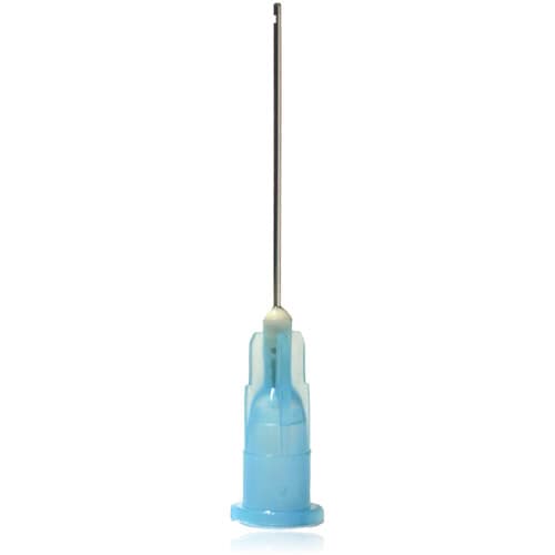 Vista-Probe 1" Bendable Irrigating Tips, 23 Gauge, Blue, Closed-End Side-Port, 20/Cup, #315123 thumbnail 3