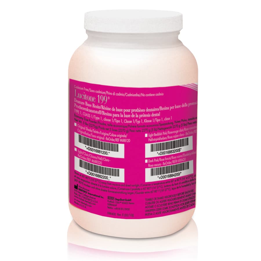 Lucitone 199 Denture Base Resin Powder, Dark Pink, 5 lb (108 Units), 688420 thumbnail 4