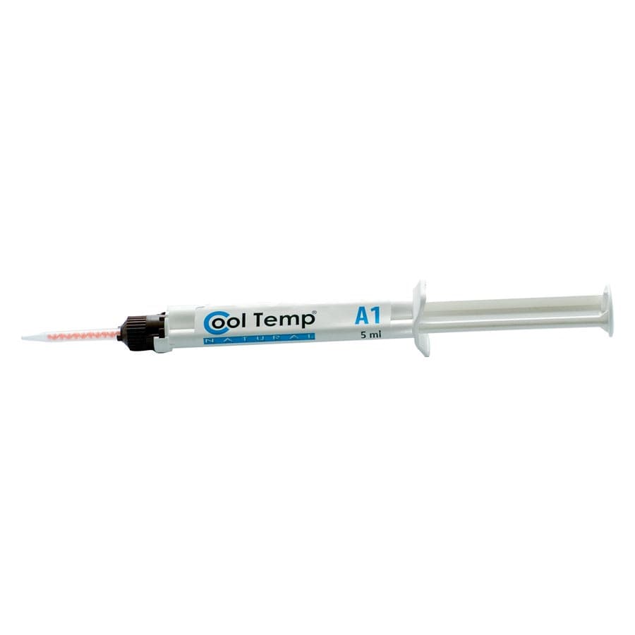 Cool Temp Natural Temporary Crown & Bridge Material, Automix Syringe Refill, Shade A3.5, 2 x 5 mL Syringes with 8 Mixing Tips, #5825 thumbnail 4