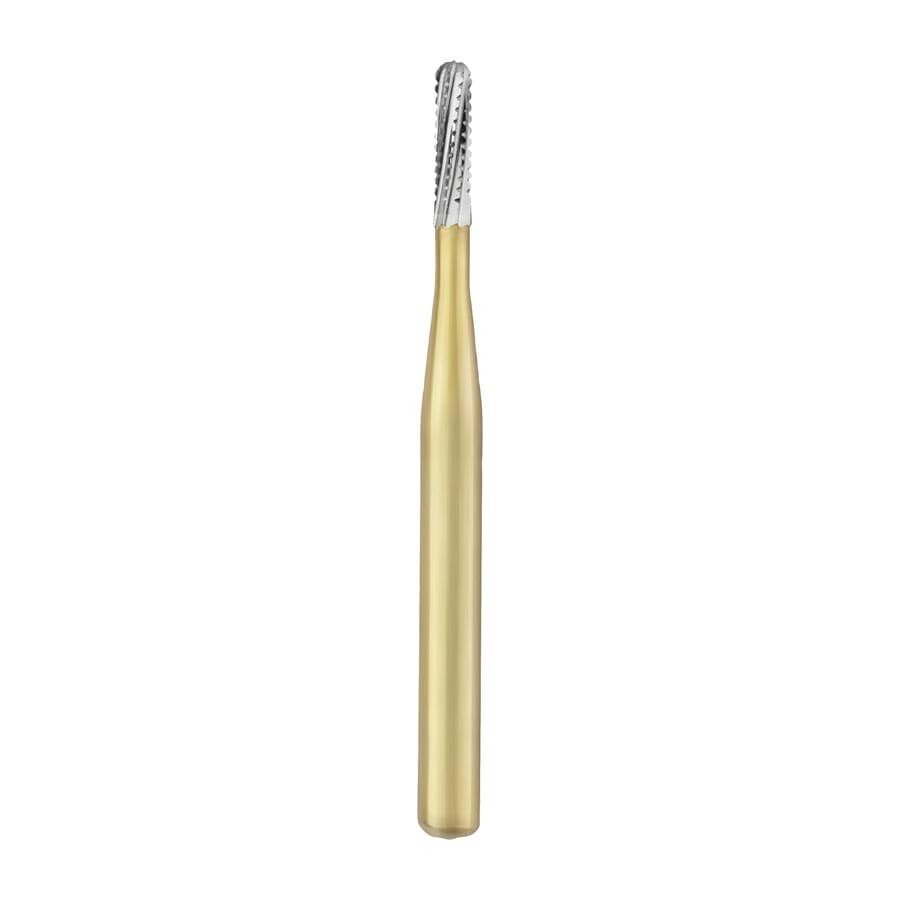 Great White Gold Series Carbide Bur, FG, Straight Cross Cut Fissure, #1557, 1 mm Diameter, 3.8 mm Head Length, 100/Pk, 13092 thumbnail 6