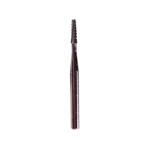 SS White #701 Carbide Bur, Tapered Fissure Flat End Crosscut, FG Short Shank, 1.2 mm Diameter, 3.8 mm Length, 10/Pkg thumbnail 5