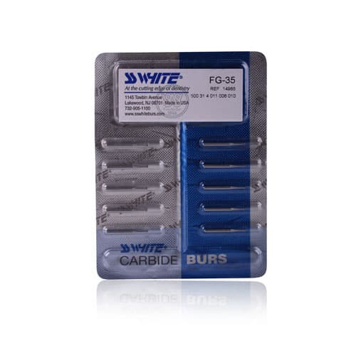 SS White Standard Operative Carbide Bur, FGSS, Inverted Cone, #35, 1.0 mm Diameter, 0.7 mm Length, 10/Pk, 15042 thumbnail 6