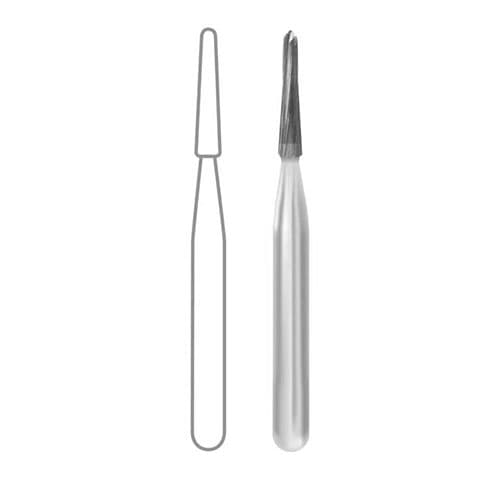 Midwest Operative Carbide Bur FG 1170-L, Tapered Fissure Dome End, 1.0 mm Diameter, 4.9 mm Length, 6 Flutes, Friction Grip, 100/Bag, 386243 thumbnail 4