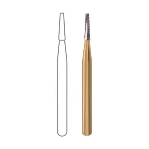 Midwest Operative Carbide Bur #700, FG, Tapered Fissure, Flat End, Crosscut, 6 Flutes, 1.0 mm Diameter, 3.7 mm Length, 10/Pkg, 389232 thumbnail 5
