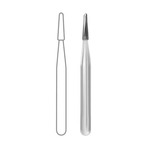 Midwest Operative Carbide Bur #1169-L, FG, 6 Flutes, Tapered Fissure, Dome End, 0.9 mm Diameter, 4.9 mm Length, 10/Pkg, 389242 thumbnail 5