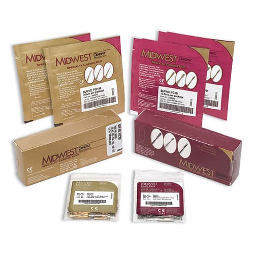 Midwest Operative Carbide Bur #557-L, FG, Straight Fissure, Flat End, Crosscut, 6 Flutes, 1.0 mm Diameter, 4.9 mm Length, 10/Pkg, 389291 thumbnail 5