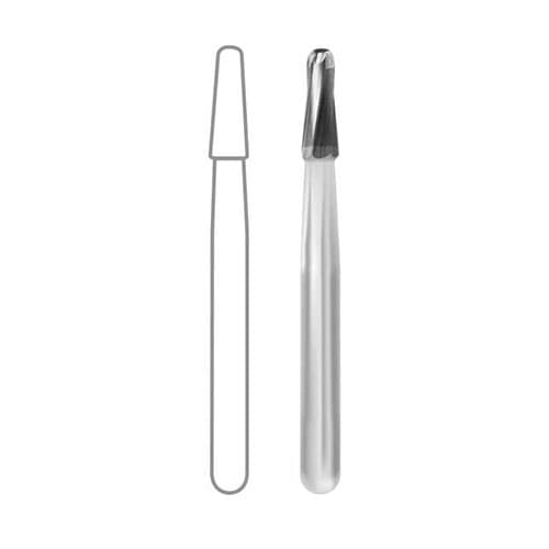Midwest Operative Carbide Bur #1172, FG, Tapered Fissure Dome End, 1.6 mm Diameter, 4.1 mm Length, 6 Flutes, 10/Pkg, 389294 thumbnail 5