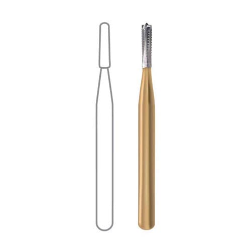 Midwest Operative Carbide Bur #1557, Straight Fissure Round End Crosscut, Friction Grip Short Shank, 1.0 mm Diameter, 3.7 mm Length, 10/Pkg, 389459 thumbnail 5