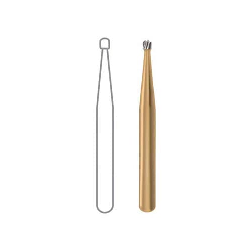 Midwest #7002 T&F Carbide Bur Round FG, 12-Blade, 1.0mm Diameter, 10/Pack, 389501 thumbnail 3