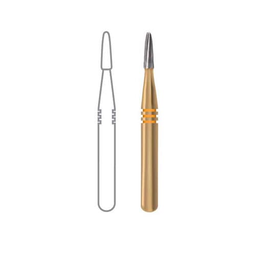 Midwest Trimming & Finishing Carbide Bur, FG, Bullet, 12-Blade, #7801, 0.9mm Diameter, 2.8mm Length, 10/Pk, 389507 thumbnail 5