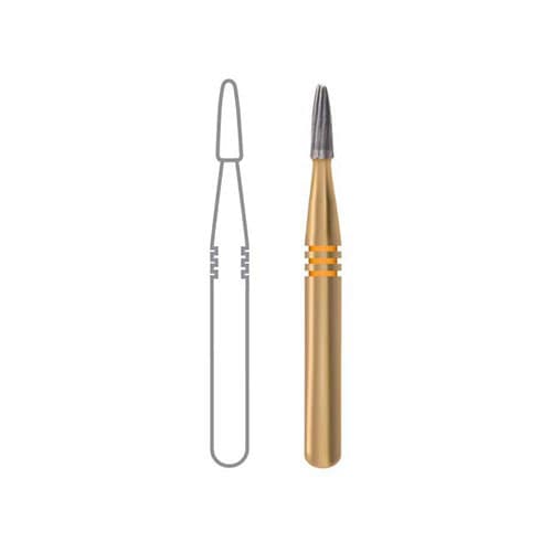 Midwest Trimming and Finishing Carbide Bur, FG, 12-Blade, Bullet, 1.0 mm, #7802, 10/Pk thumbnail 6