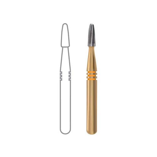 Midwest Trimming & Finishing Carbide Bur, #7803, Bullet, 12-Blade, Friction Grip, 1.2mm Diameter, 3.0mm Length, 10/Pk, 389509 thumbnail 5