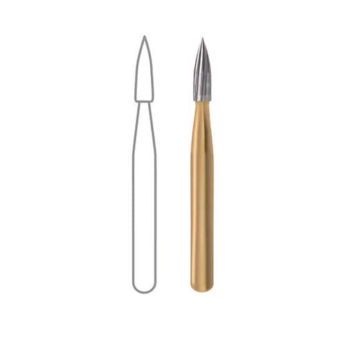 Midwest Trimming & Finishing Carbide Bur, #7903, FG, Needle, 12-Blade, 1.2mm Diameter, 3.8mm Length, 10/Pk, 389512 thumbnail 5
