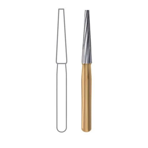 Midwest® Trimming and Finishing Carbide Bur, FG - Tapered Cone 12 Blade, #7206, 1.8 mm Diameter, 8.8 mm Length, 10/Pkg, 389518 thumbnail 4