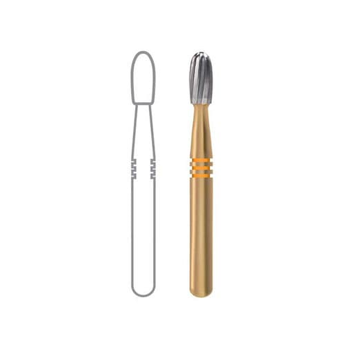 Midwest Trimming and Finishing Carbide Bur, FG, 12-Blade, Egg, 1.8 mm, #7406, 10/Pk, 389523 thumbnail 10