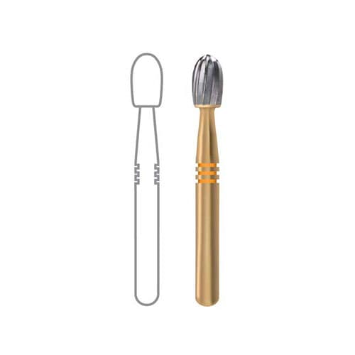 Midwest Trimming and Finishing Carbide Bur, FG, Egg 12-Blade, #7408, 2.3 mm Diameter, 3.6 mm Length, 10/Pkg, 389524 thumbnail 5