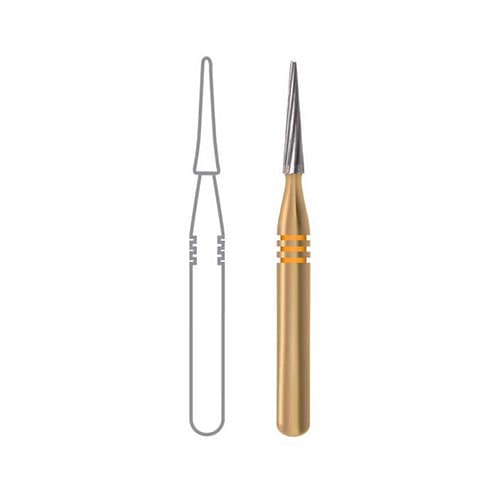 Midwest 12-Blade Trimming & Finishing Carbide Bur, FG, Taper T-Series, #7214 T-2, 1.2 mm Diameter, 5.1 mm Length, 10/Pk, 389902 thumbnail 6