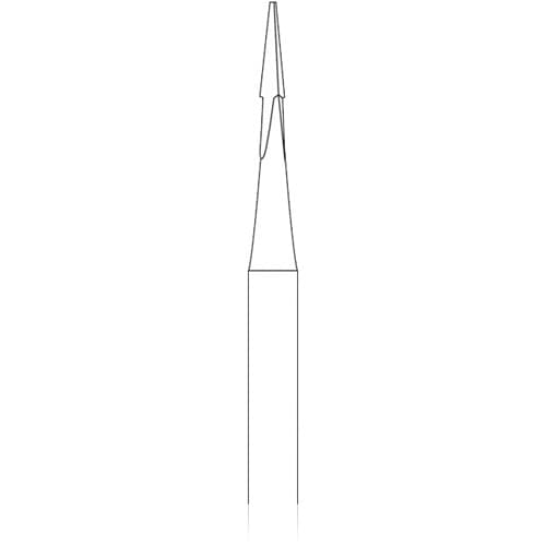 NTI Tri-Fissure Carbide Bur, HP Shank, #H2803-012HP, 1.2 mm Diameter, 4.2 mm Head Length, 5/Pack thumbnail 3