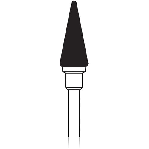 NTI Universal Cutter Carbide Bur, Regular Straight Cut, Round End Taper, #257R-060 (UC257R-060), Blue Ring, HP Shank, Single Bur thumbnail 3