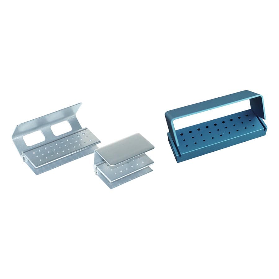 Pac-Dent 18-Hole FG Aluminum Bur Block, Hinged Lid, Autoclavable, 1/Box thumbnail 2