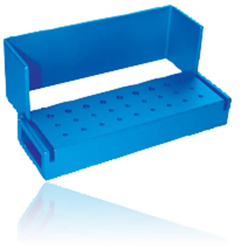 Axis/Kerr Bur Block, 27 Hole, 18 FG / 9 RA, Blue Anodized Aluminum, Autoclavable, AB110-1U thumbnail 5