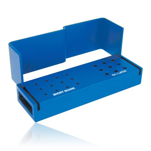 Axis Dental Bur Block, 21-Hole, 12 FGSS/9 RA, Blue Anodized Aluminum, Autoclavable, AB120-1U thumbnail 5