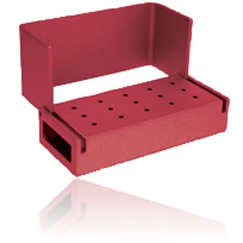 Axis Dental Red Bur Block, 15 FG Holes, Anodized Aluminum, Autoclavable, AB300-1R thumbnail 3