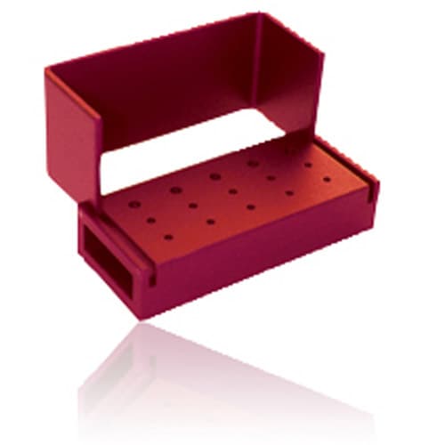 Kerr AXIS Bur Block 10FG/5RA Red, 15-Hole Aluminum, AB320-1R thumbnail 3
