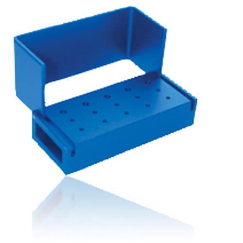 Kerr AXIS Aluminum Bur Block, 15 Holes (10 FG/5 RA), Swivel Top, Autoclavable, Blue, AB320-1U thumbnail 6