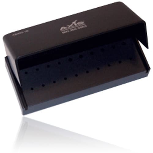 Kerr Rotary Axis Bur Block, 20 Holes, 14 FG/6 RA, Black Anodized Aluminum, Autoclavable, AB420-1B thumbnail 3